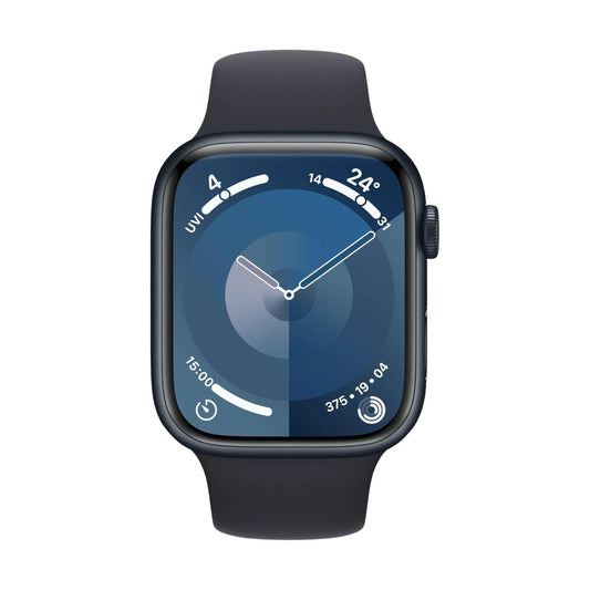 Apple Watch Series 9 (Cellular, 45mm) Midnight Aluminium Case + Black Strap