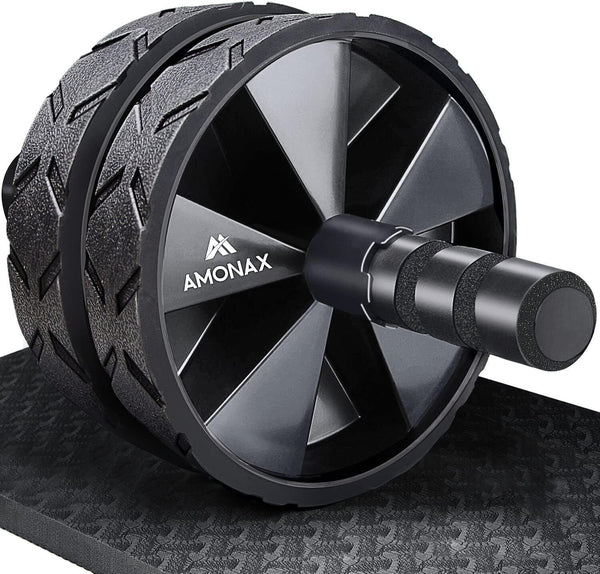 Amonax Convertible Ab Roller with Knee Mat for Core Strength Training