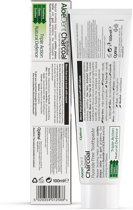 Charcoal Toothpaste Fluoride Free, Natural Action, Vegan, Cruelty Free