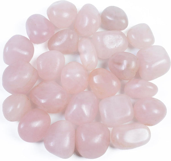 Crocon 1LB Rose quartz tumbled stones and Crystals bulk natural Crystal Kit