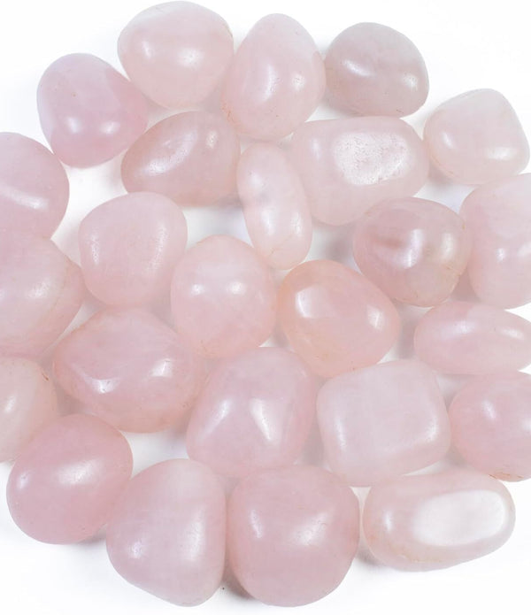 Crocon 1LB Rose quartz tumbled stones and Crystals bulk natural Crystal Kit