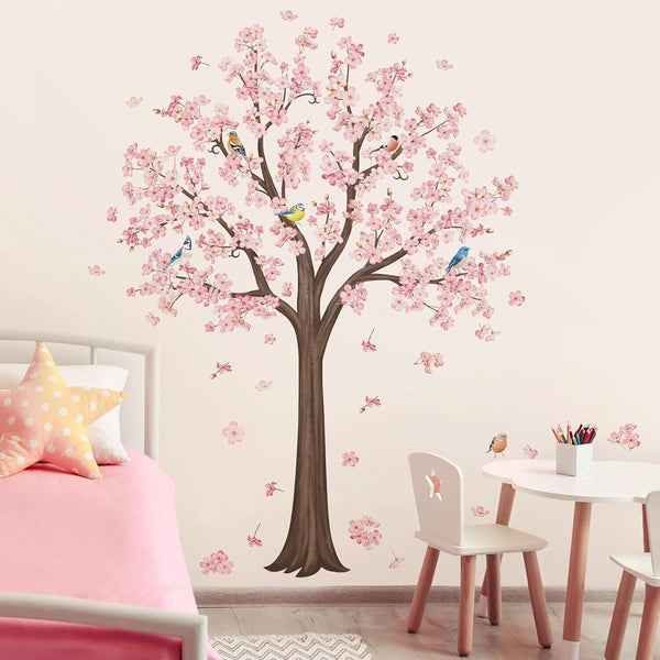 Large Cherry Blossom Wall Stickers   Pink Flower Tree Branch Decals, Decalmile
