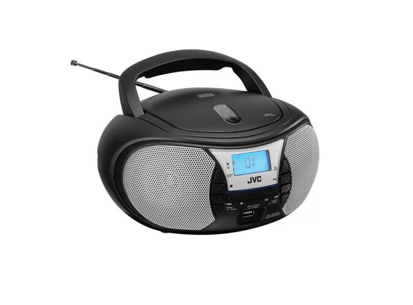 JVC RD-D222B FM Boombox Radio - Black & Silver - NO CD FUNCTION