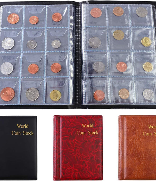 3 Packs Coin Collection Album 360 Pockets Coin Holder Coin Storage