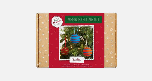 Simply Make Needle Felting Kit Baubles DIY Craft Kit for Beginners