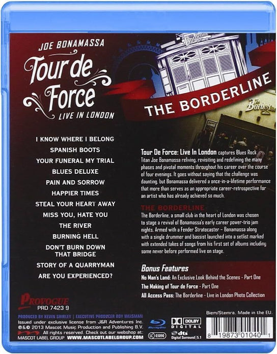 Joe Bonamassa Tour De Force - The Borderline CD - Rock Music Collection