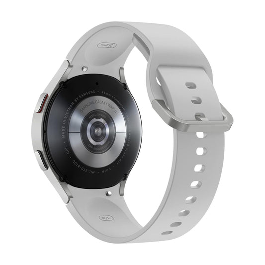 Samsung Galaxy Watch4 (Bluetooth, 40mm) Silver Aluminium Case + White Strap