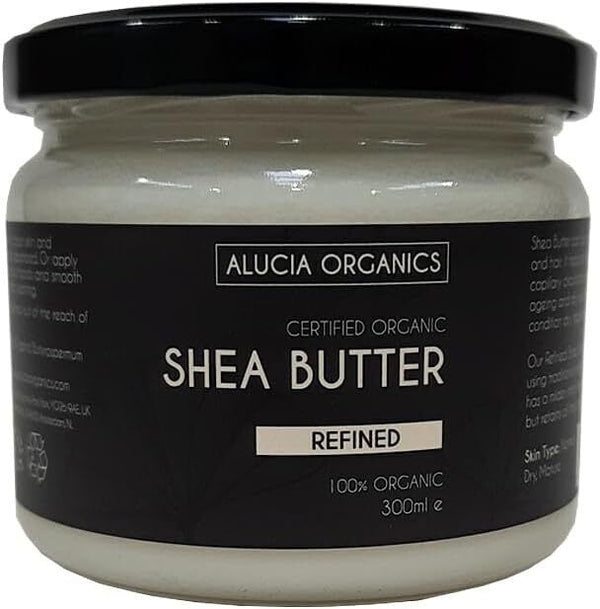 Alucia Organics Certified Organic Shea Butter 300ml Vegan Natural Skin Care