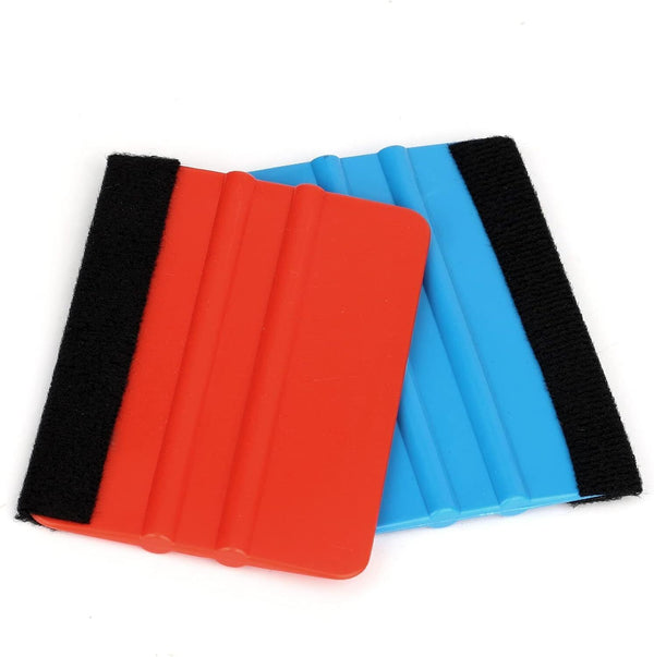 AIEX 2-Pack Plastic Squeegee with Felt Edge - Wallpaper & Vinyl Tool