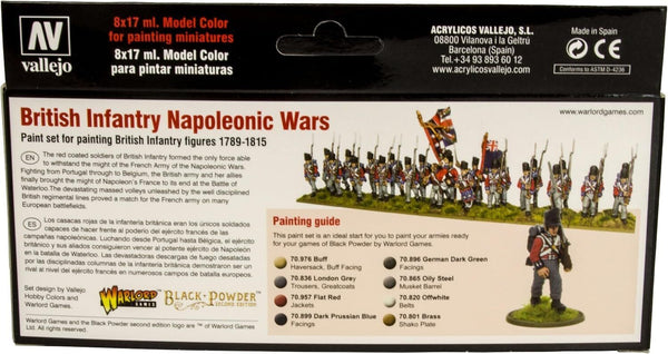 Vallejo British Infantry Napoleonic Wars - Model Set #70163, Detailed Figurines