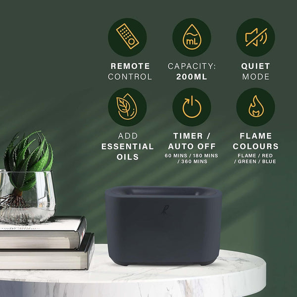 ROOTED Essential Oil Diffuser with Remote and LED, Grey