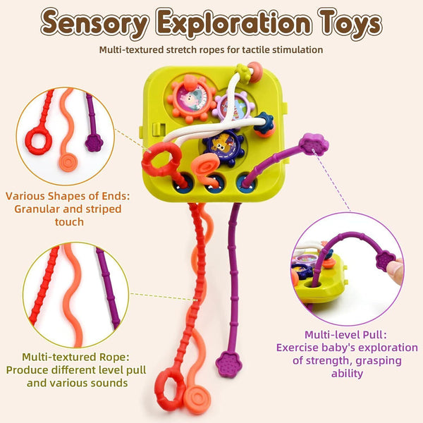 AiTuiTui Montessori Sensory Toys, 7-in-1 Shape Sorter for 1-2 Years