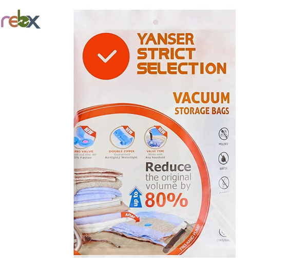 YANSER Vacuum Storage Bags x 6 or Clothes - Durable Waterproof 50 x 70cm