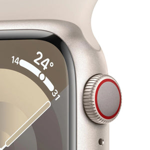 Apple Watch Series 9 (GPS, 41mm) Starlight Aluminium Case + Starlight Strap