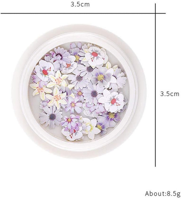 300 pcs Small Floral Flower Pattern Nail Decals 6 Boxes 3D Nail Art Supplies 