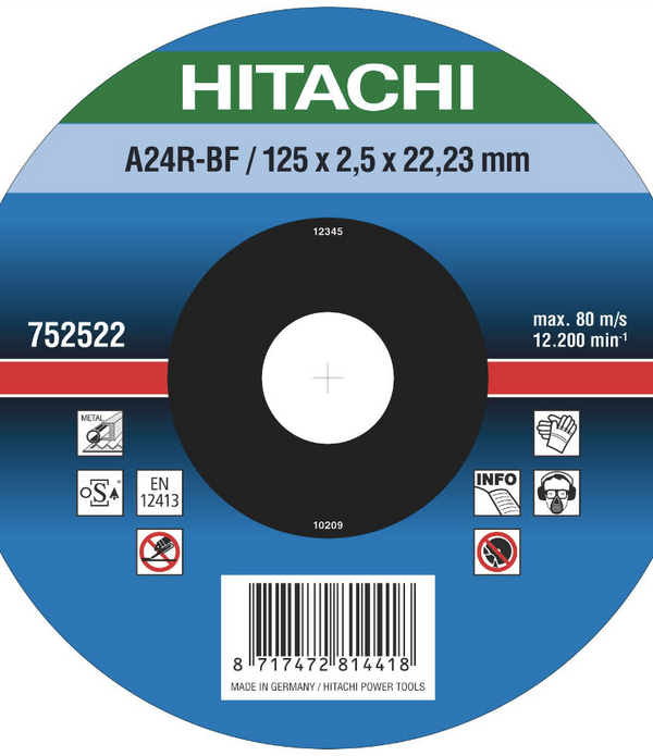 Hitachi Metal Cutting Disk Dia-230mm Depressed Centre Abrasive Disc 