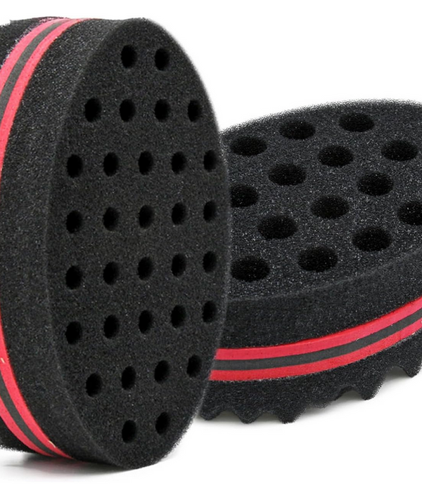 Hair Sponge Brush Set for Curls, Dread Coils & Waves - 2 Sizes