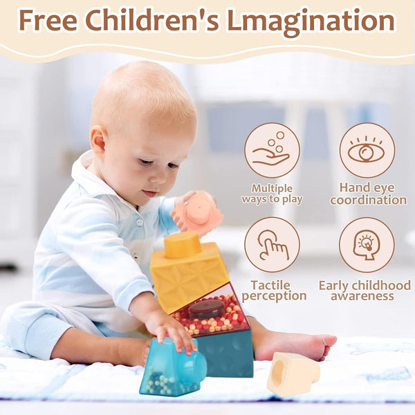Stacking Blocks Toy - Fun Educational Toy for Babies and Toddlers