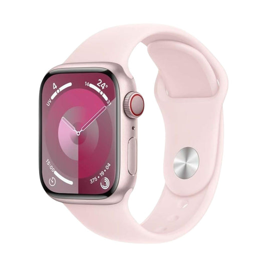 Apple Watch Series 9 (GPS 41mm) Pink Aluminium Case + Pink Strap