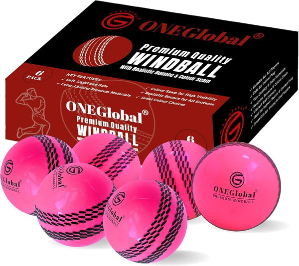 6x Cricket Windballs Soft Indoor training club outdoor Durable Realistic Bounce