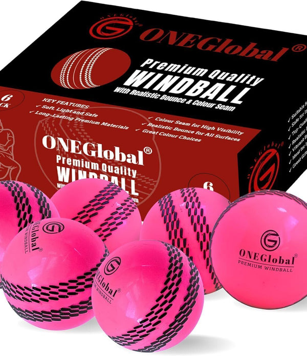 6x Cricket Windballs Soft Indoor training club outdoor Durable Realistic Bounce