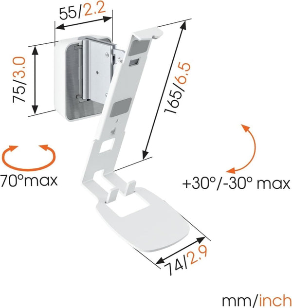 Ogel's SOUND 4201 Speaker Wall Bracket for Sonos One SL White