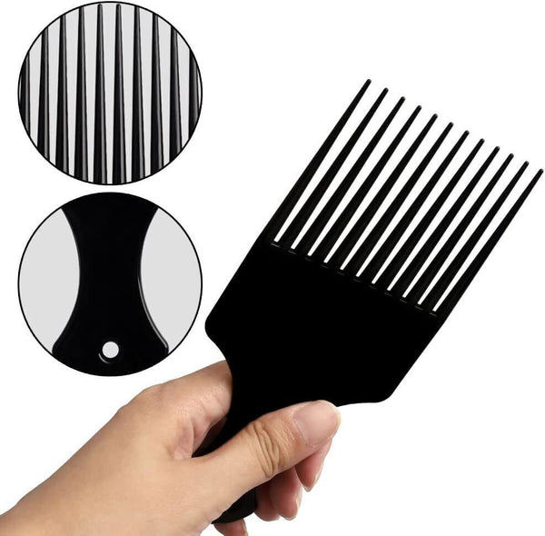 6 pcs Afro Comb, Plastic Smooth Hair Pick Comb Wide Tooth 6 Color