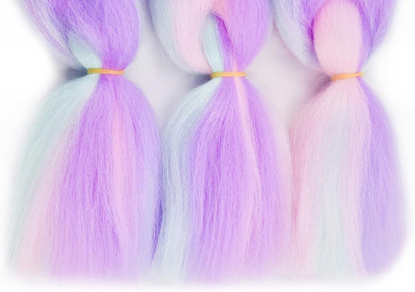 FANWYFYU 3-Pack 24" Ombre Kanekalon Braiding Hair - Synthetic Extensions