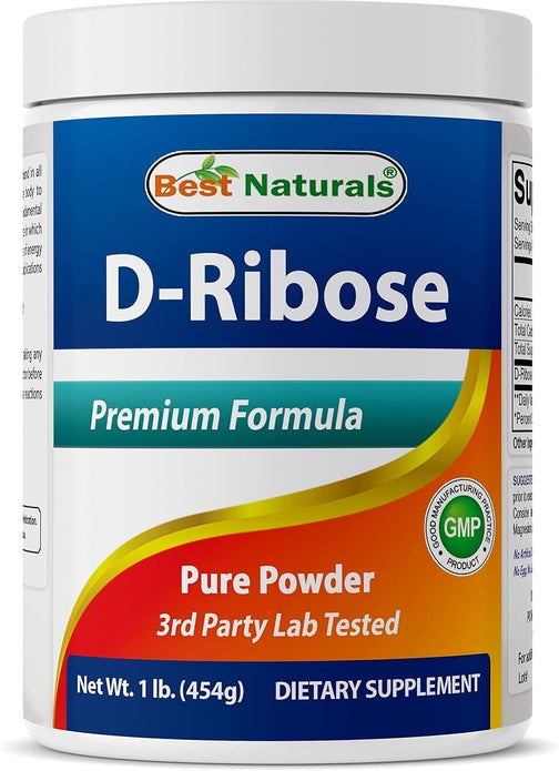 Best Naturals D-Ribose Powder, 1 Pound (1 LB) - Energy & Muscle Support
