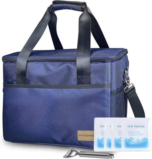 Cool Bag Large Picnic Cooler Box 28L Waterproof Camping BBQ Family Soft Cooler 4