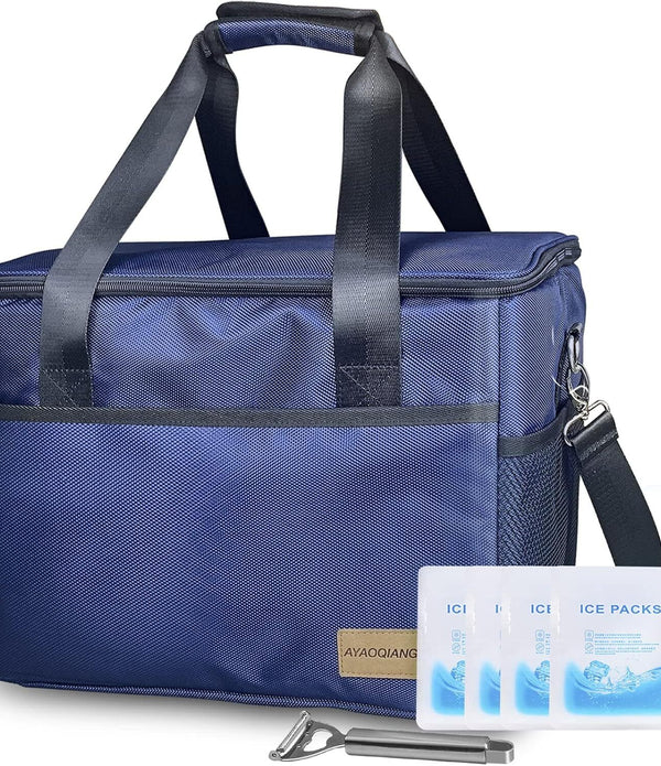 Cool Bag Large Picnic Cooler Box 28L Waterproof Camping BBQ Family Soft Cooler 4