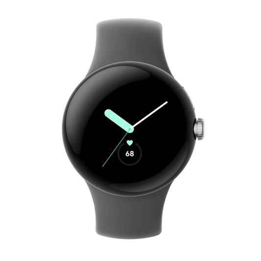 Google Pixel Watch 1 Lte With Google Assistant Silver Case + Charcoal Strap