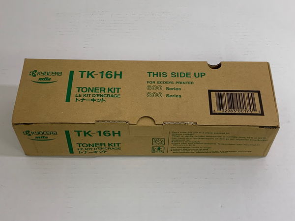 Genuine Kyocera Toner Kit TK-16H Black High Yield 3,600 pages for FS-600/680/800