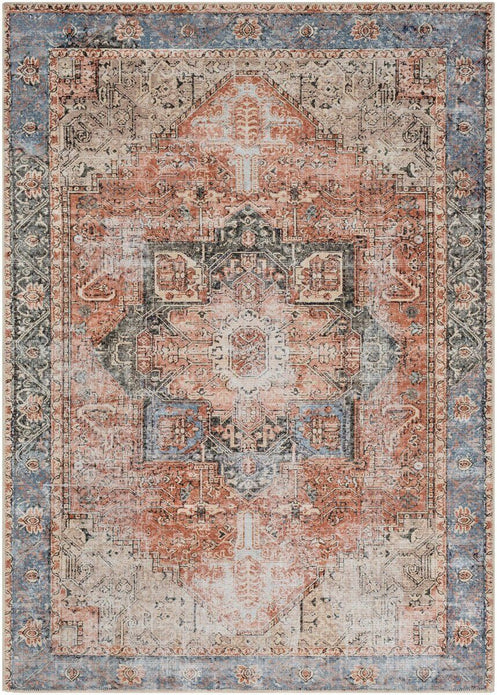 Amelie Oriental Area Rug, 210 x158 cm Rectangle, Grey, Blue, Beige, (AML-2309) 