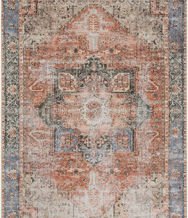 Amelie Oriental Area Rug, 210 x158 cm Rectangle, Grey, Blue, Beige, (AML-2309) 