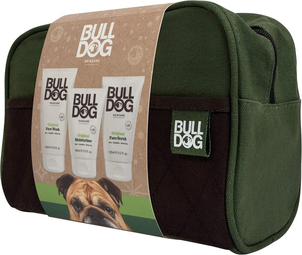 Men's Bulldog Original Skincare Wash Bag 3Pcs Gift Set