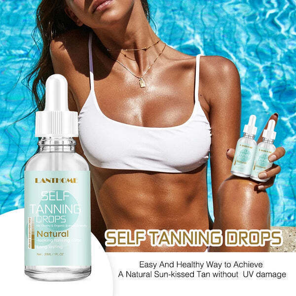 30ML Self Tanning Drops For Naturally Tanning At Home Moisturiser Face Body Glow