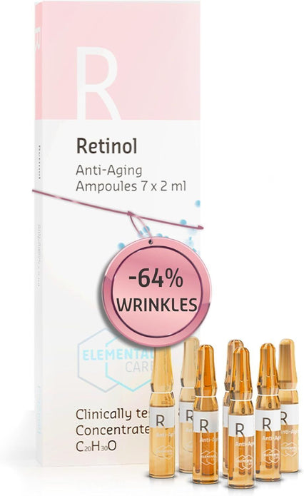 Retinol Serum for Wrinkles - Collagen Booster, Face Lift, 7 Ampoules