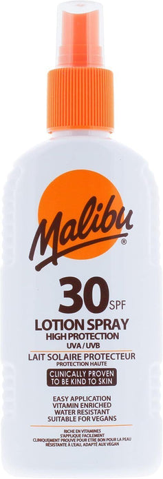 Malibu Sun SPF 30 Lotion Spray, High Protection Cream, 200 ml (Pack of 4)