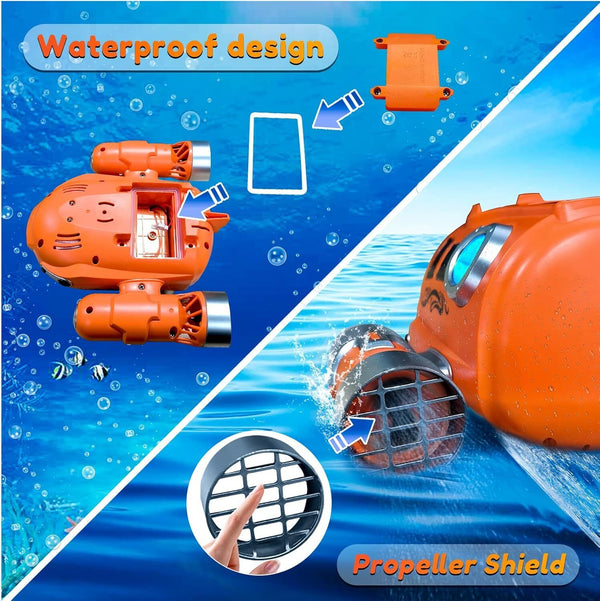 VINTOP RC Pool Boat Orange 2.4GHz Remote Control Spray Gasboat Kids 6-12 Gift