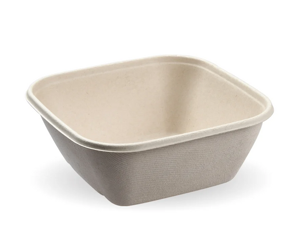 Bagasse Square Container x 300, 750 ml, Compostable- Hot/ Cold Products