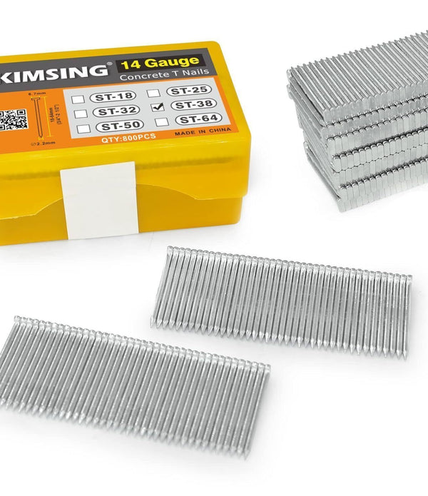 KIMSING ST38 Concrete Nails 14 Gauge 38mm Galvanized 800PCS