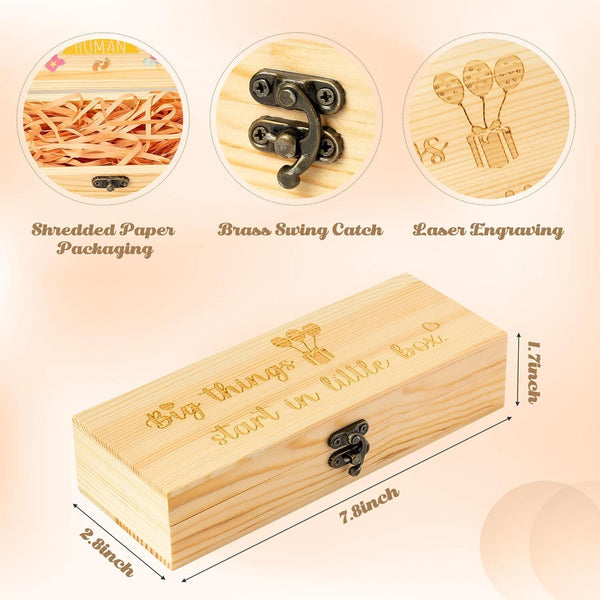 Wood Pregnancy Test Keepsake Box Delicate Pregnancy Announcement Wooden Box