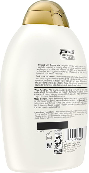 OGX Coconut Milk Conditioner 385ml - 2 pack - for Dry / Damaged Hair