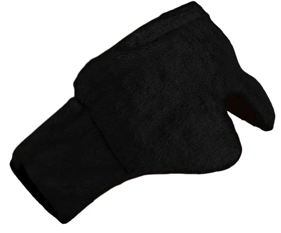 Huggaroo Gem | Super Plush Heated Eye and Sleep Mask with Gel Ice Pack - Black