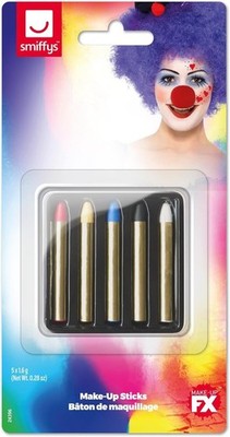Smiffys Make-Up Fx Face & Body Paint Sticks, Multi-Color