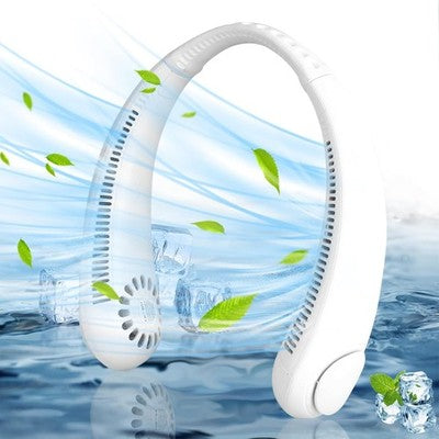 mebiusyhc Portable Neck Fan USB Rechargeable 180 degree Airflow 3 Speeds Quiet
