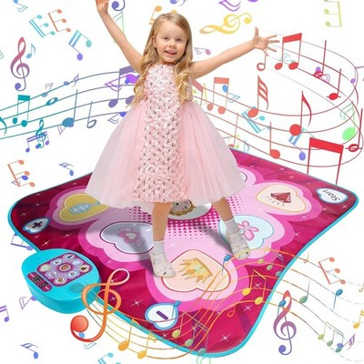 Dance Mat Toys for Girls Music Play Mat 5 Modes 3 Levels LED Lights Ages 3+