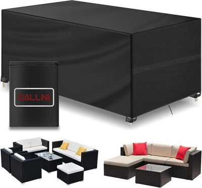 Callni Garden Furniture Cover 420D Waterproof Windproof Patio Cover 210x130x74cm