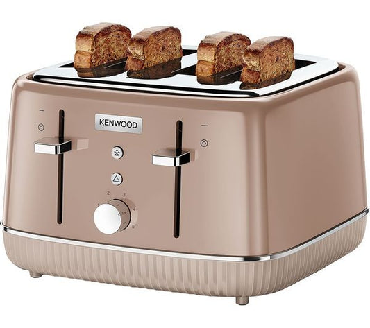 Kenwood Elegancy TFP10.A0BW 4-Slice Toaster Mocha Wide Slot Kitchen Toasting